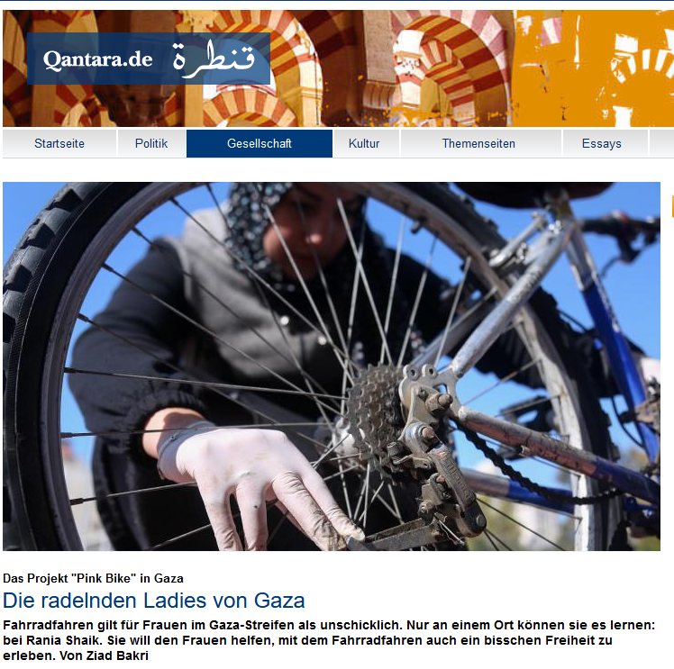 qantara radfahren gaza