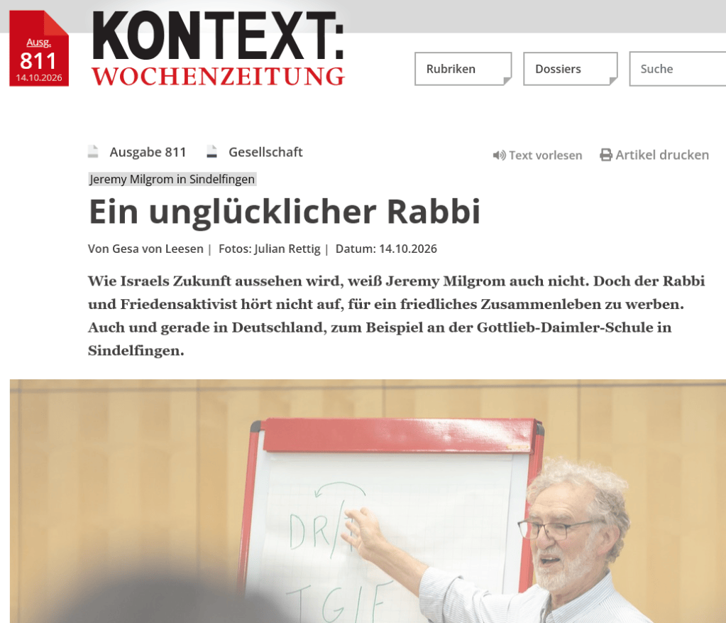 Kontext 811 - Rabbiner Jeremy Milgrom